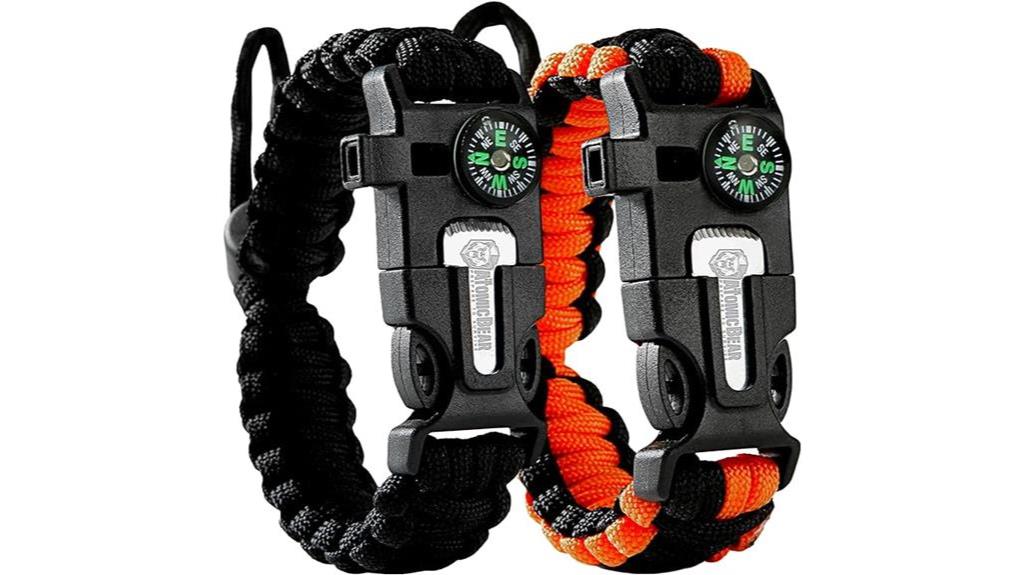 adjustable paracord bracelet set