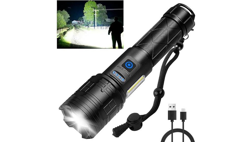 bright rechargeable led flashlight