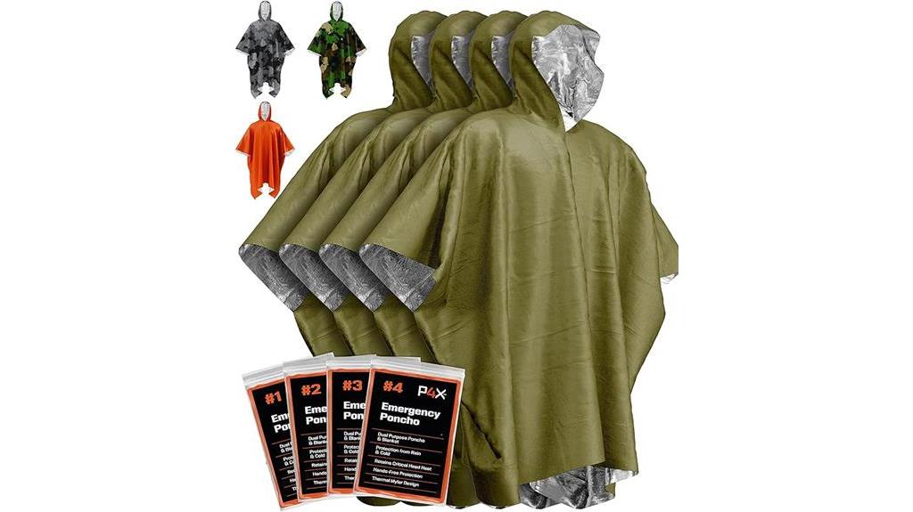 emergency poncho with liner