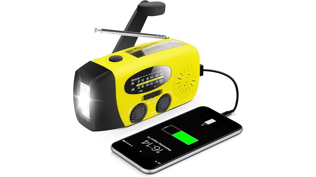 hand crank radio flashlight