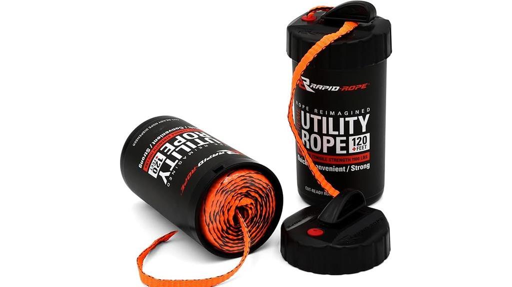 orange tactical paracord canister