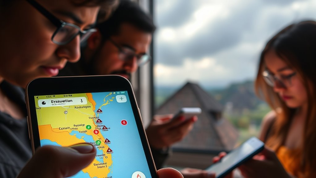 evacuation app downloads increase