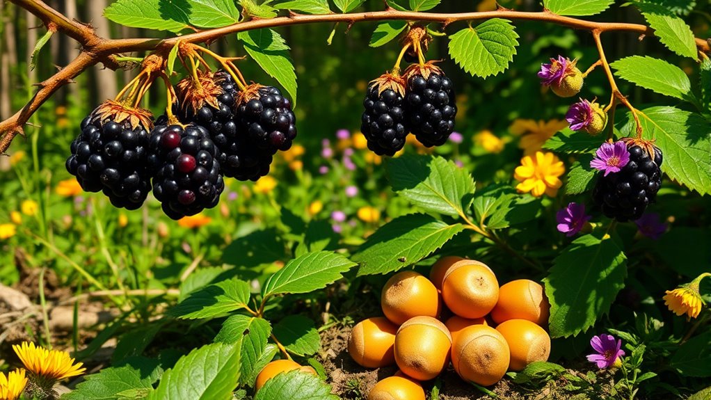 wild fruits and nuts