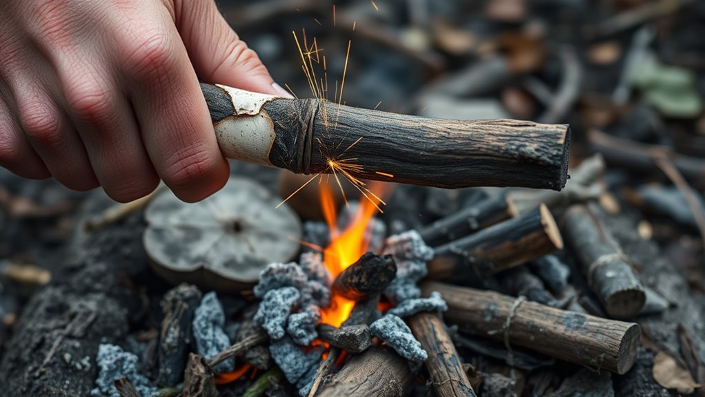 friction sparks ignite tinder