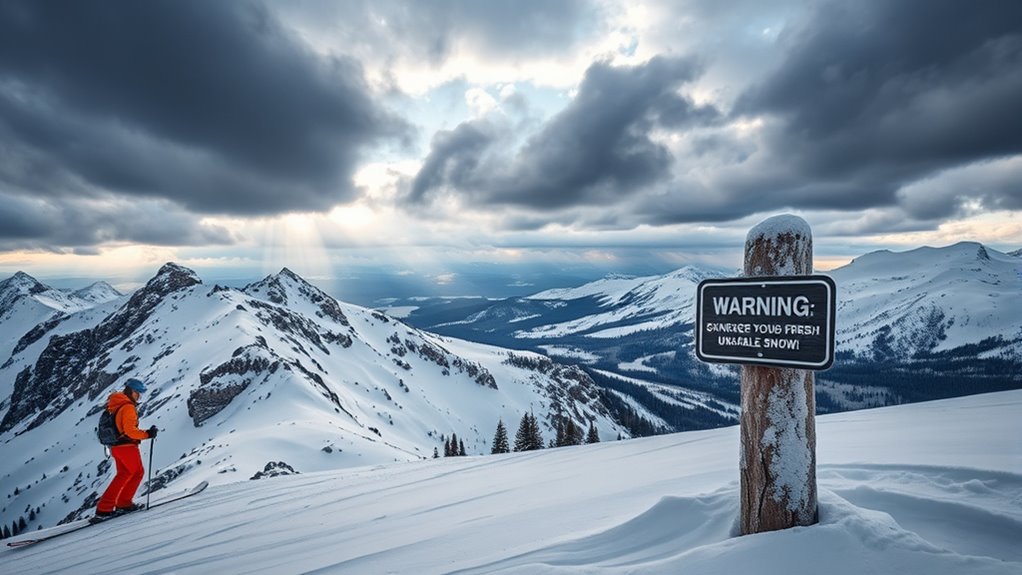 identify avalanche warning signs