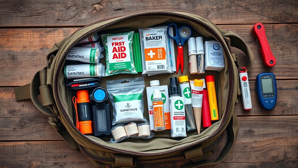 organized emergency medical supplies