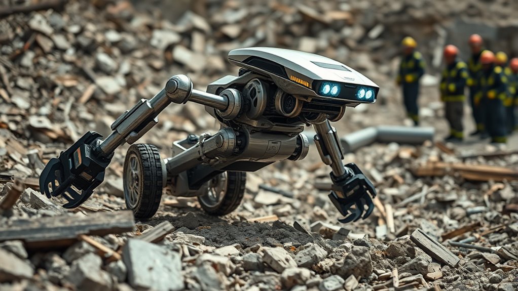 rescue robots with sensors