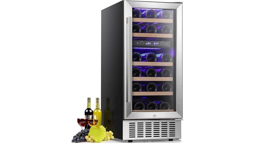 28 bottle dual zone fridge