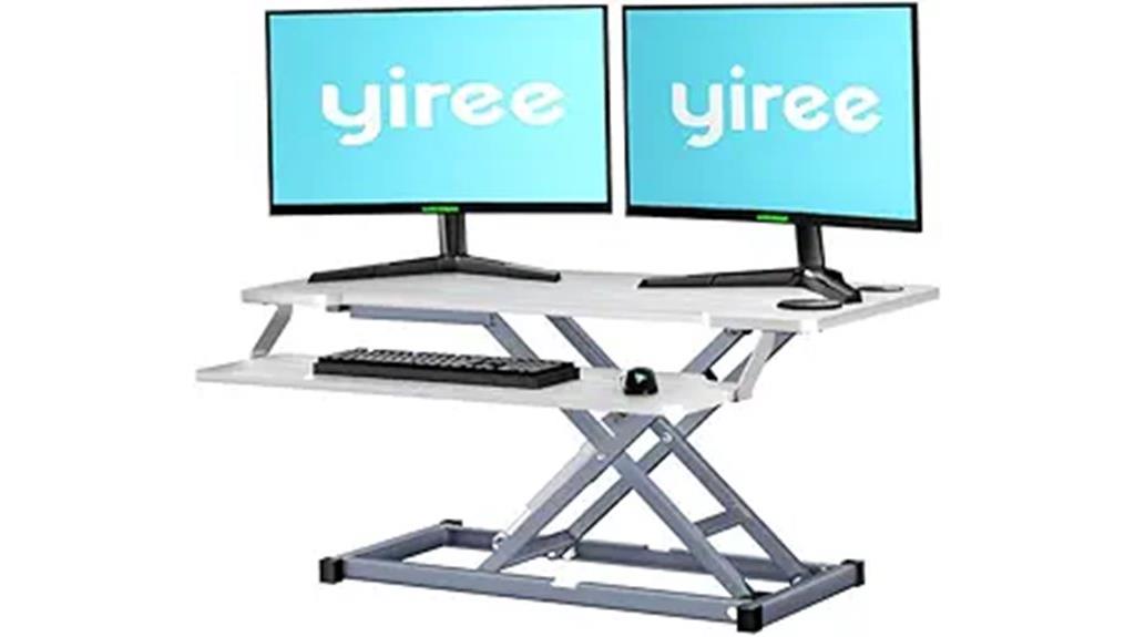 32 inch height adjustable desk