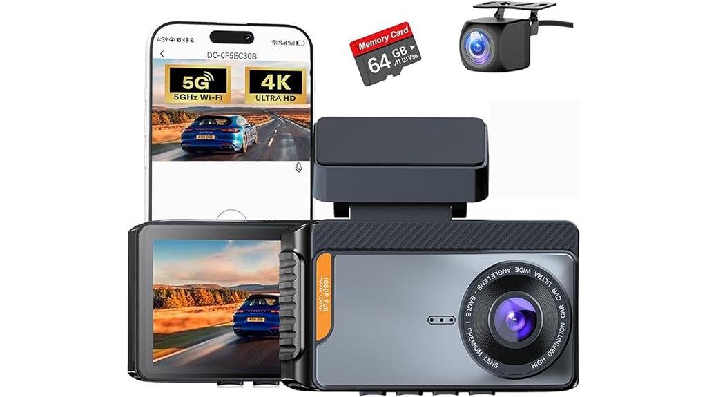 4k dual channel dashcam