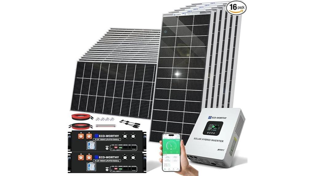 5000w solar kit battery