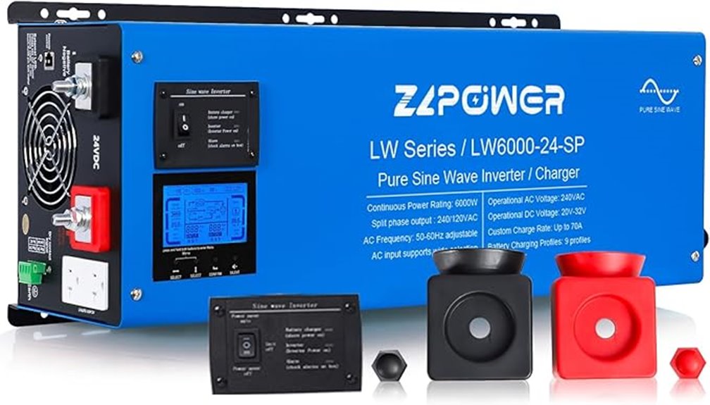 6000w 24v inverter with lcd