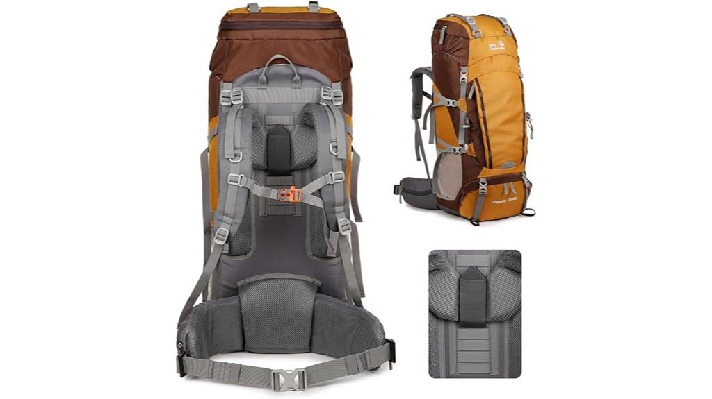 adjustable 75l hiking backpack