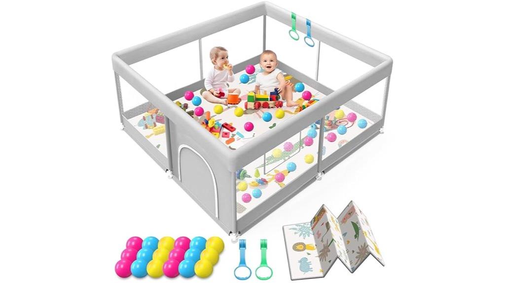 baby playpen with mat