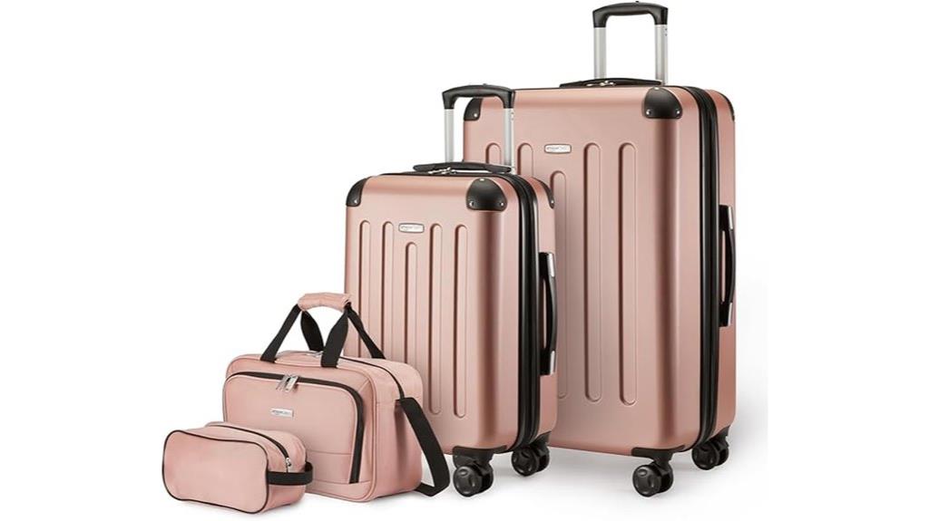 basic four piece spinner luggage