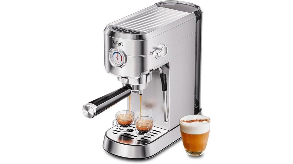 commercial espresso with frother