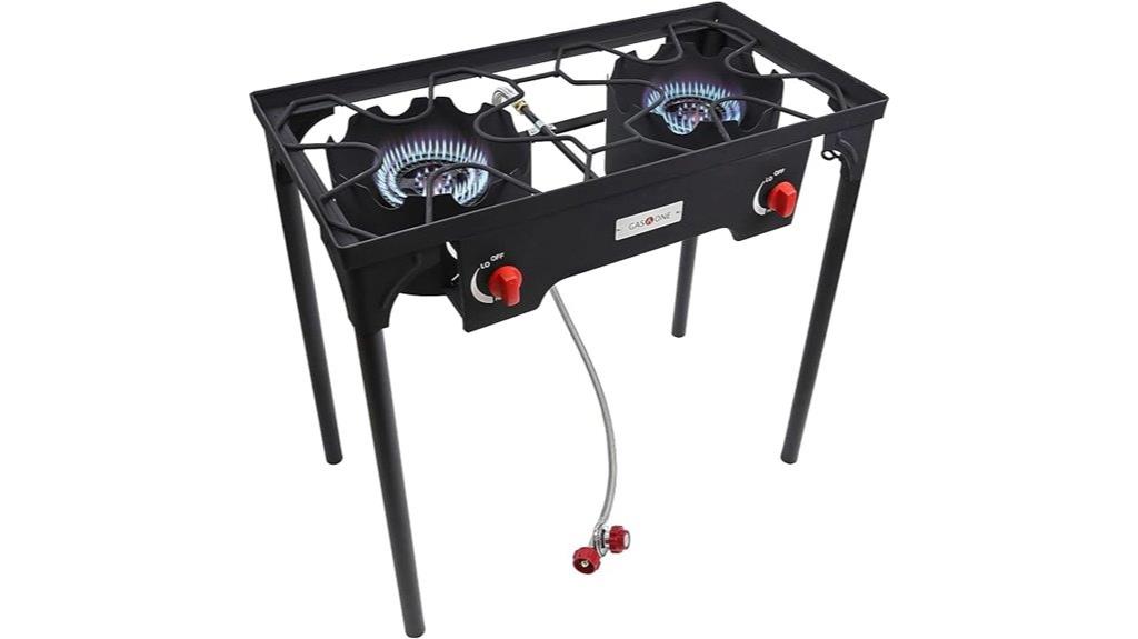 double burner propane stove