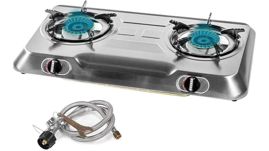 double burner stove auto ignition