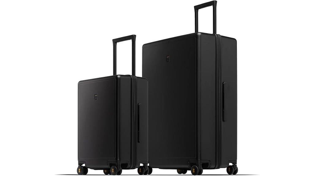 elegant matte luggage set