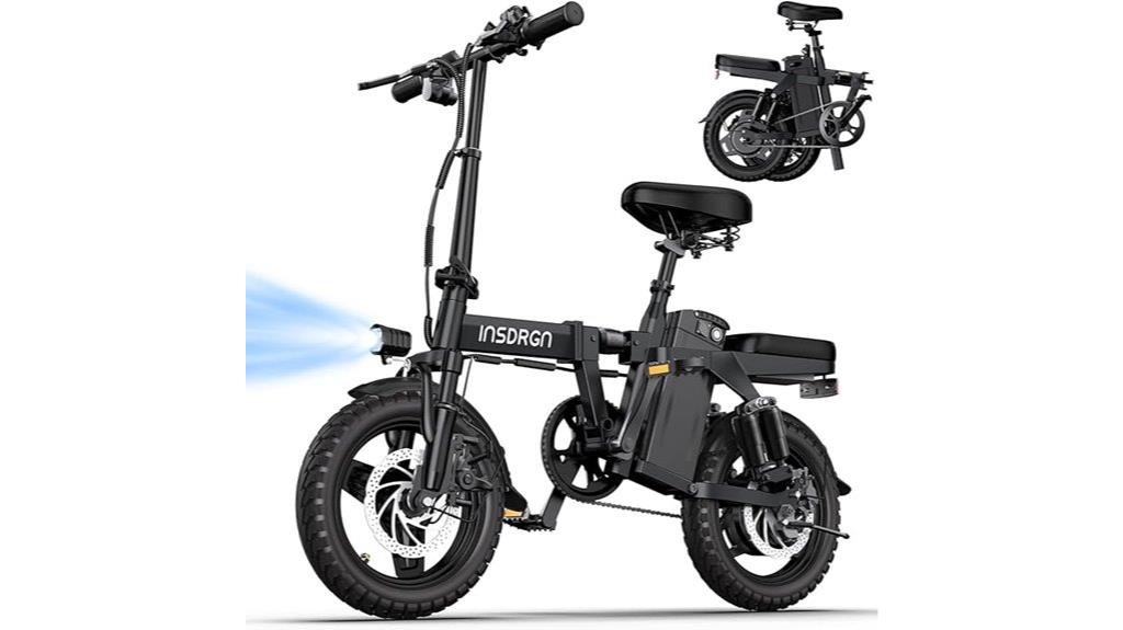 folding electric bike with removable battery