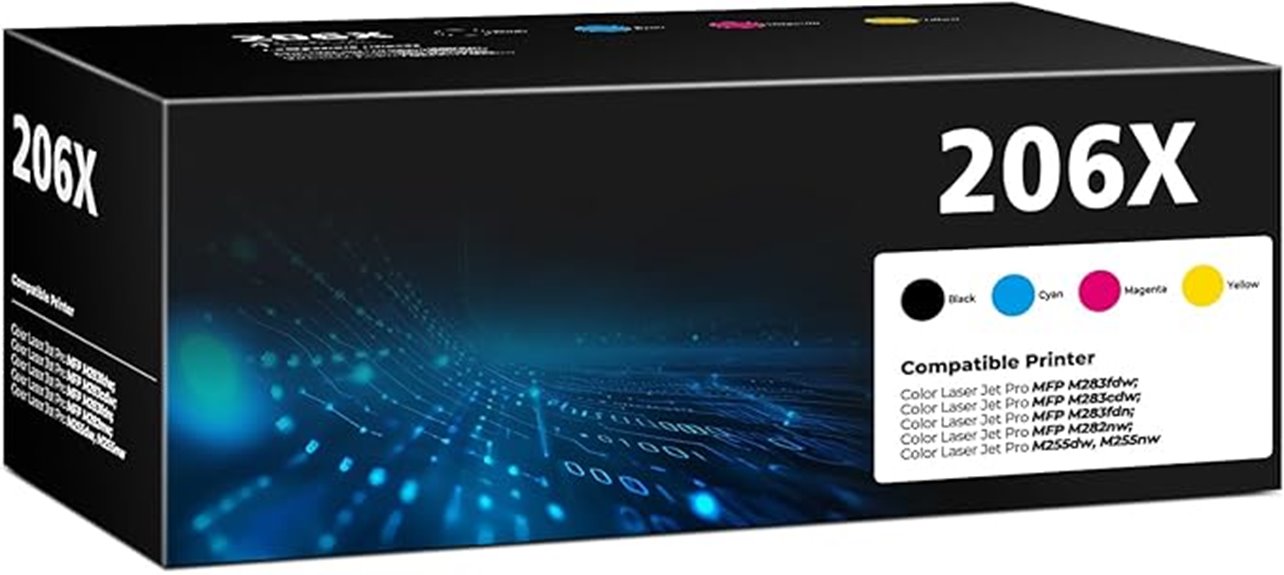 four pack hp toner cartridges