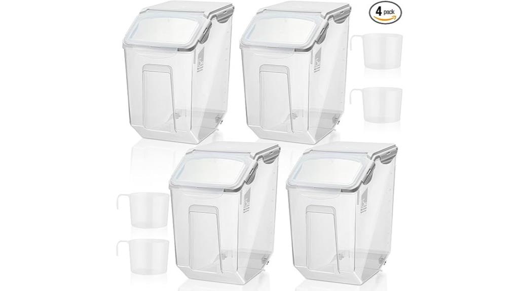 four pack rice containers