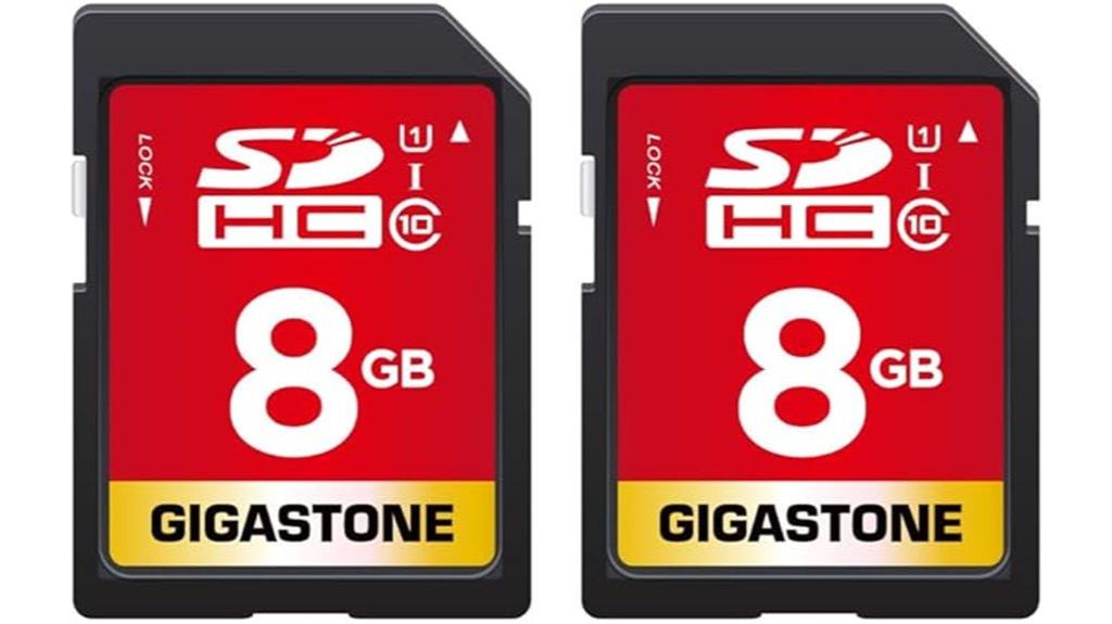 gigastone 8gb sdhc pack