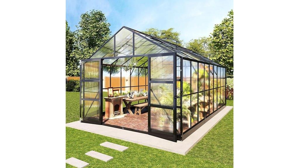greenhouse with roof vents