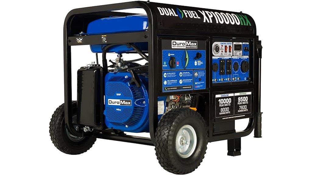 heavy duty dual fuel generator