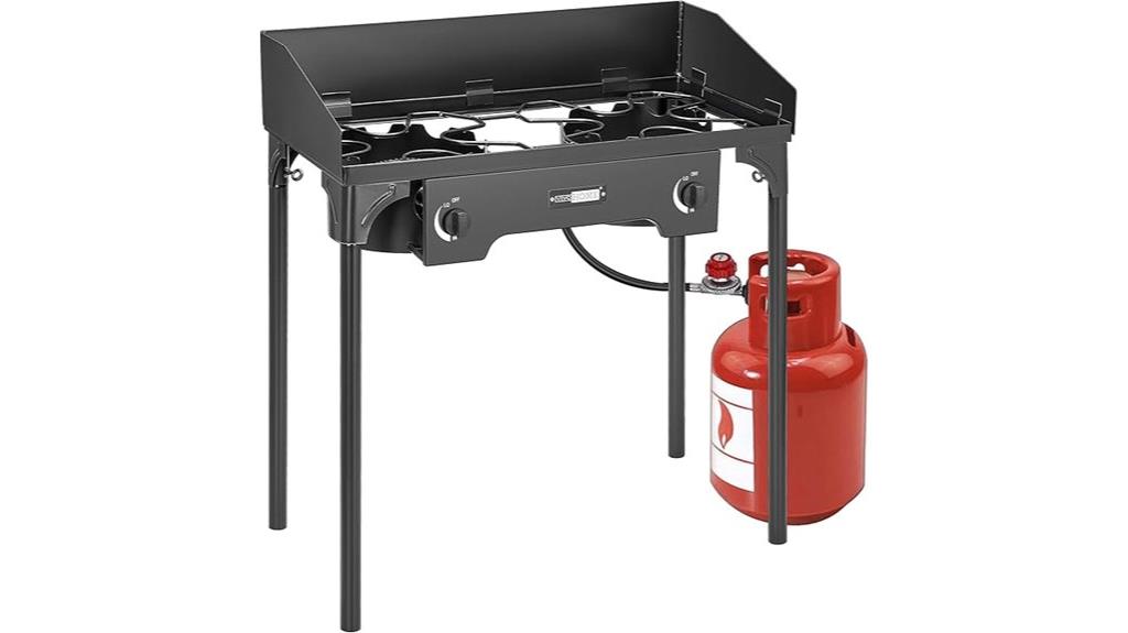 high btu double burner stove