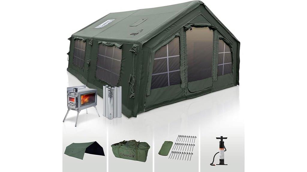 inflatable camping tent stove