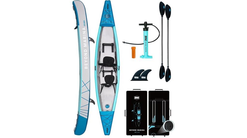 inflatable kayak with accessories