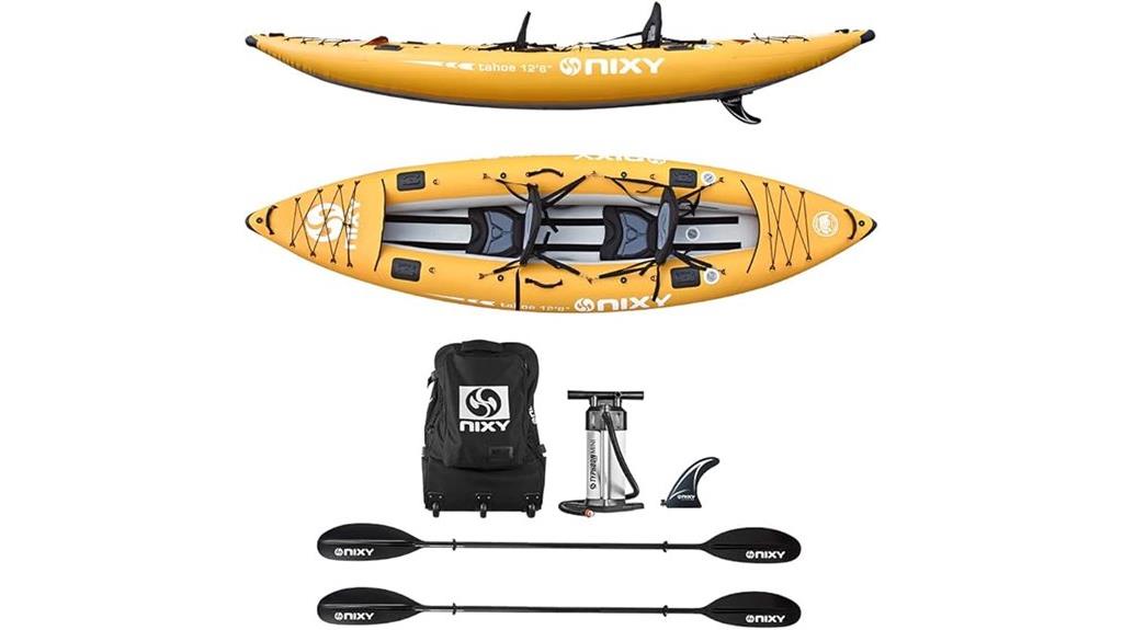 inflatable kayak with accessories