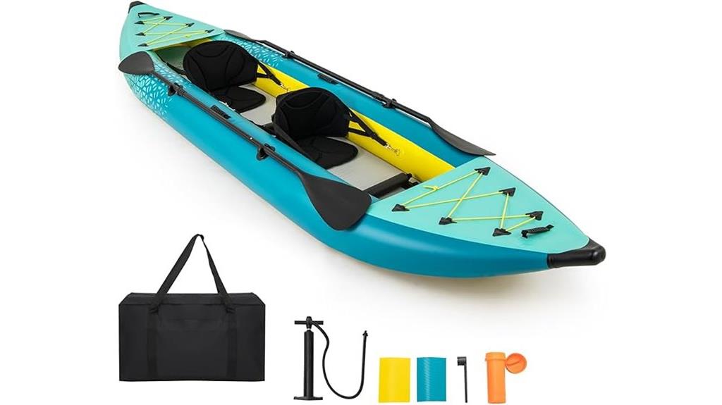 inflatable kayak with accessories