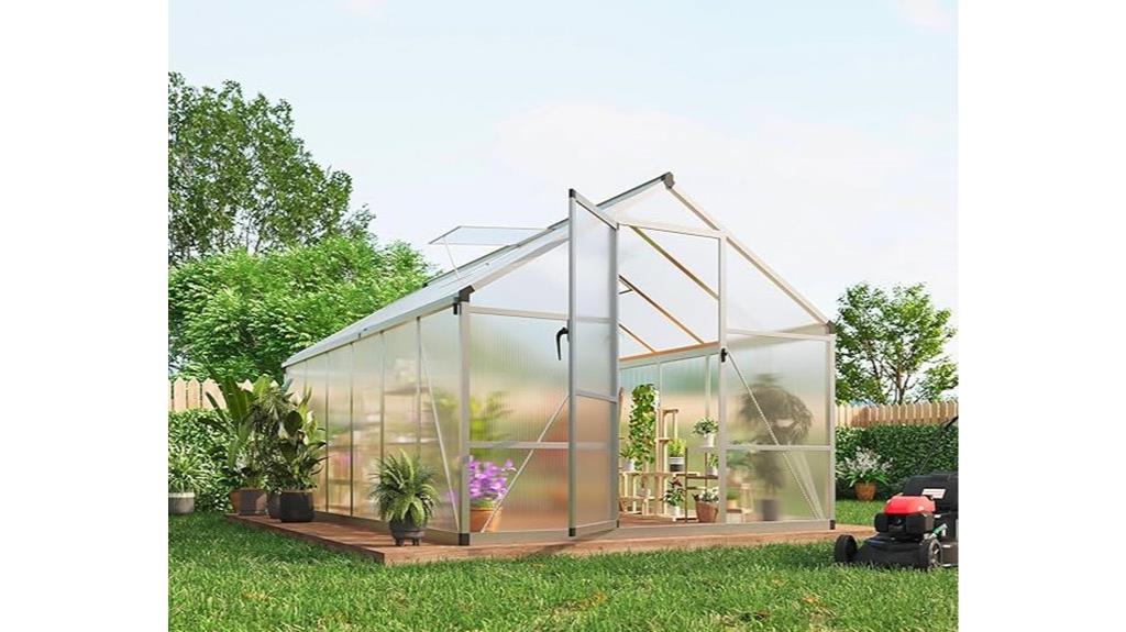 large aluminum outdoor greenhouse