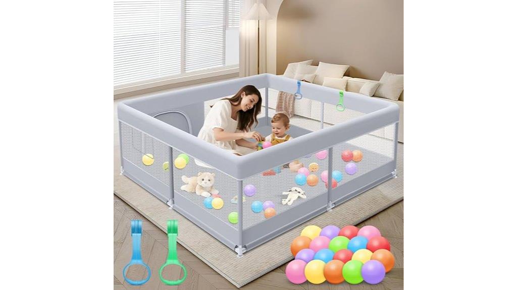 large soft mesh playpen