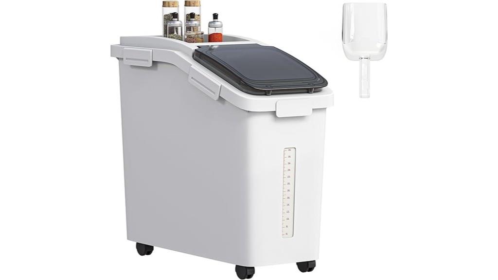 large wheeled storage bin