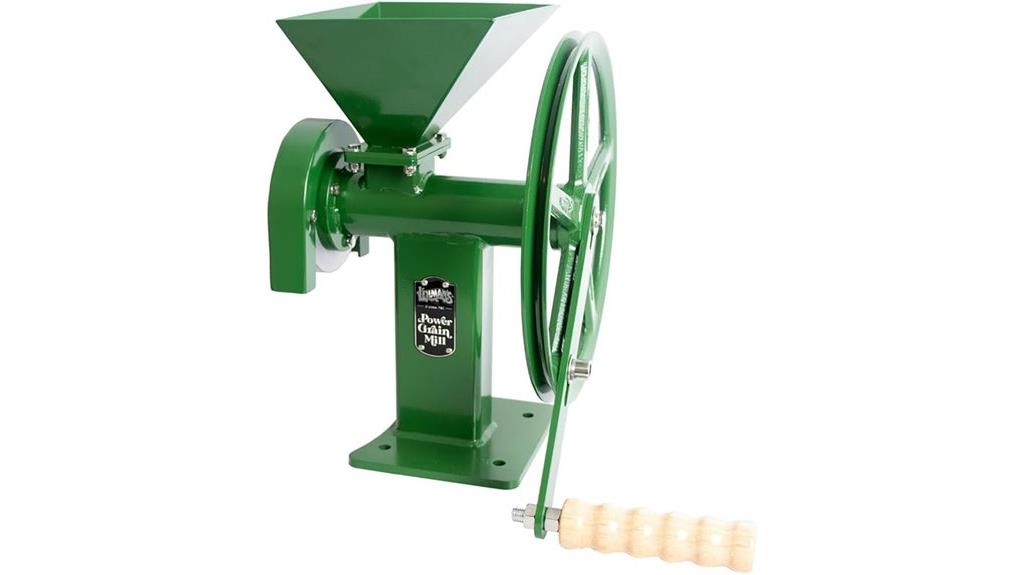 manual grain mill operation