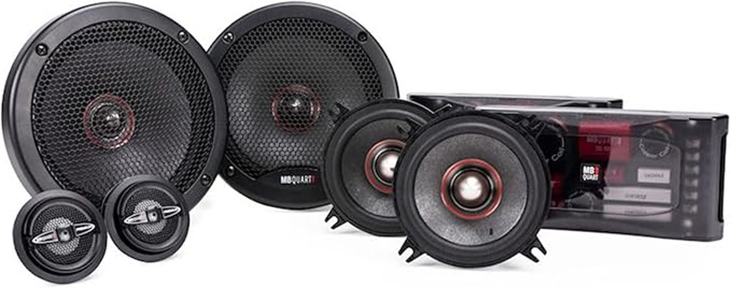 mb quart black speakers