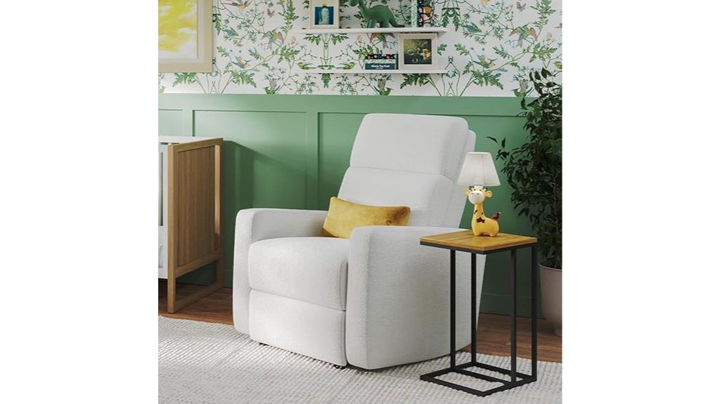 nursery recliner with usb