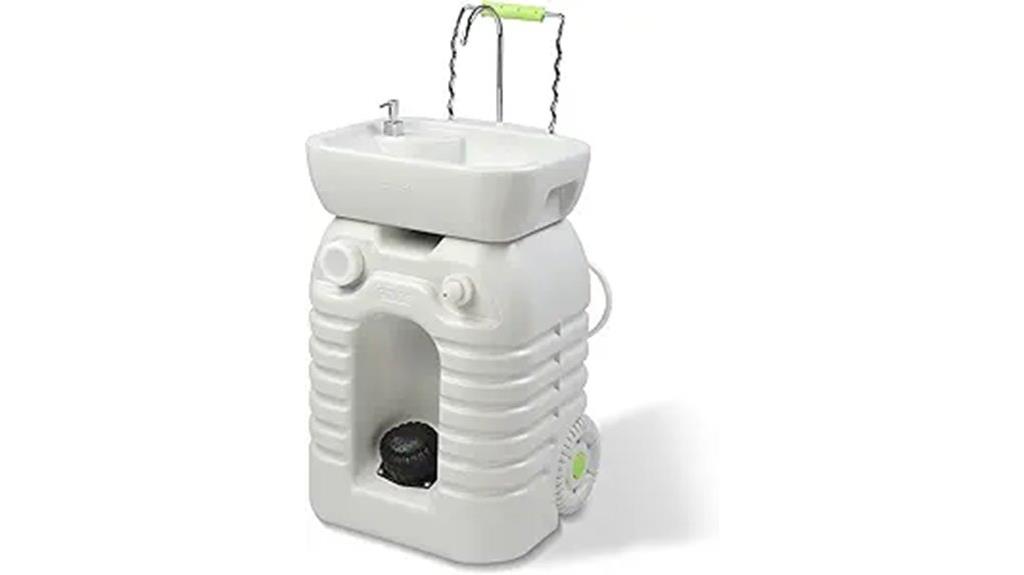 portable 45l sink with accessories