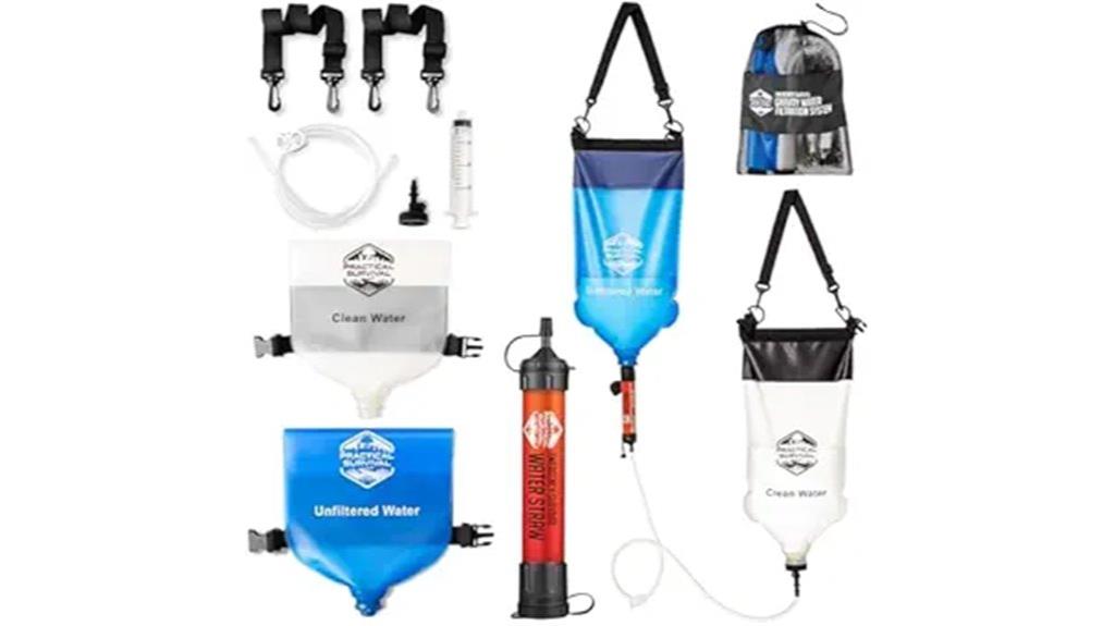 portable gravity water filter