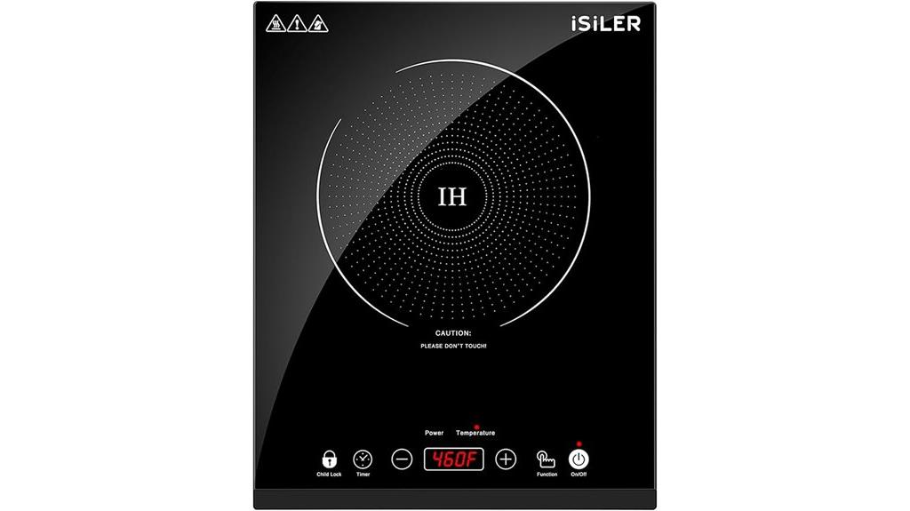 portable induction cooktop with safety