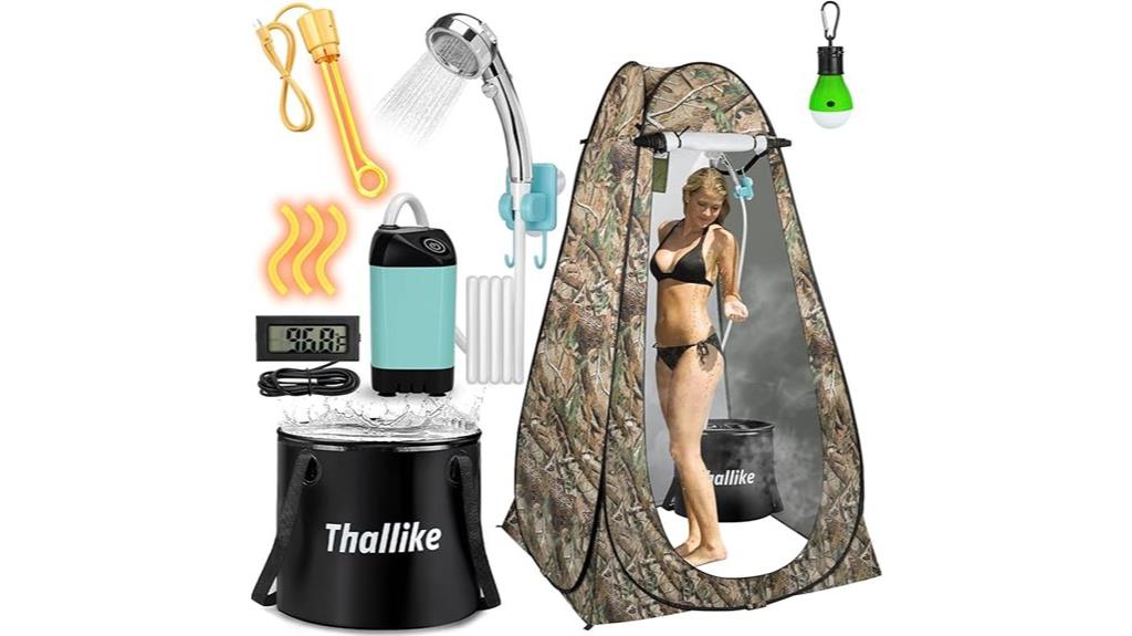 portable shower tent kit