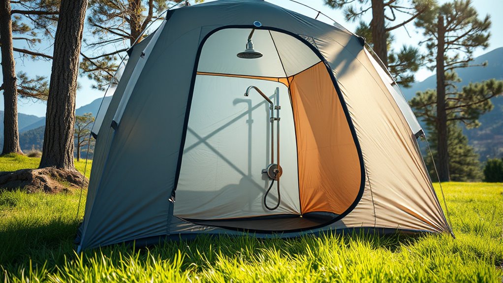 portable shower tents with heaters