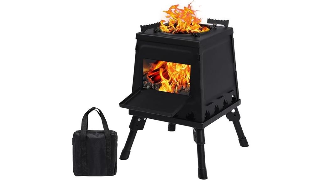 portable wood stove case