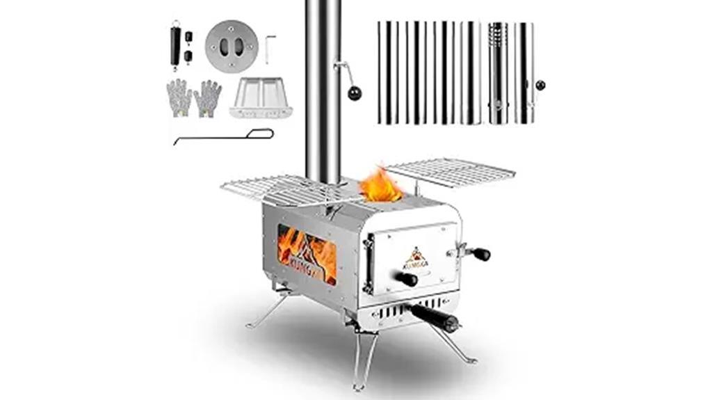 portable wood stove with chimney
