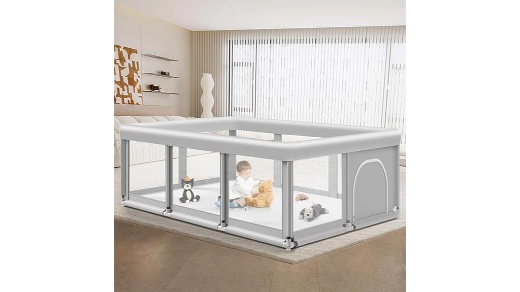 spacious baby play area