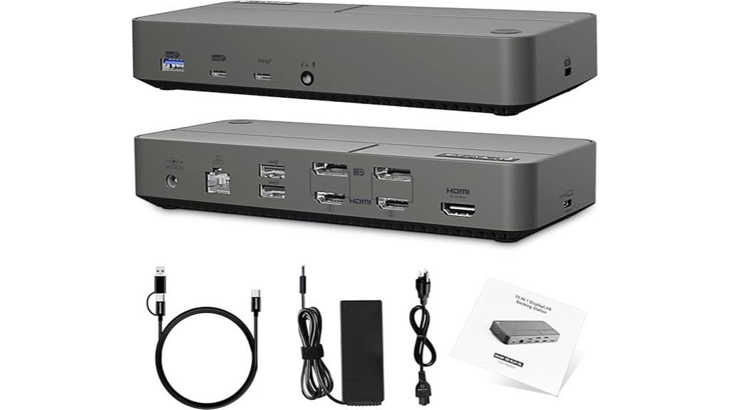 three monitor docking station