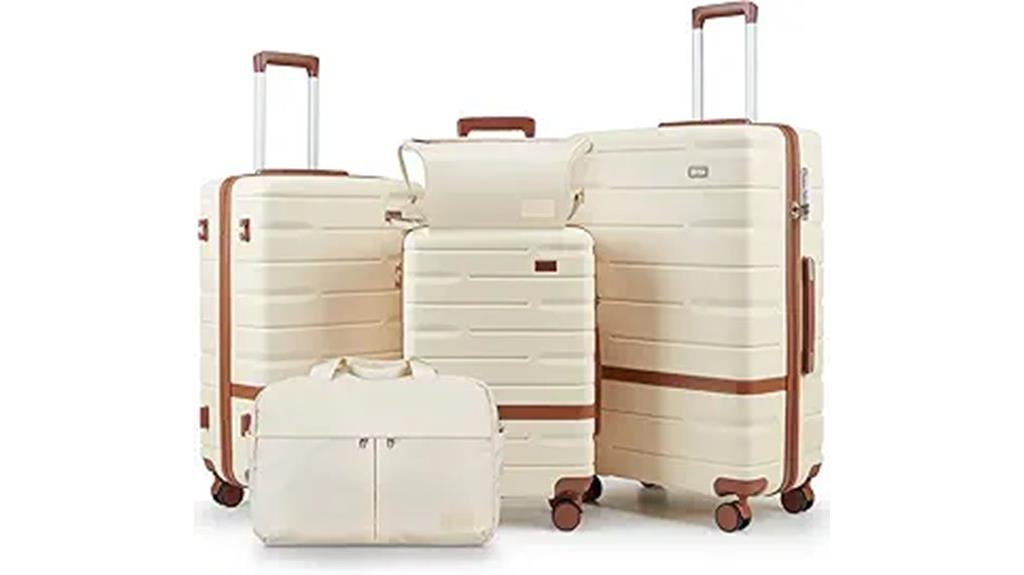 three piece tsa luggage set